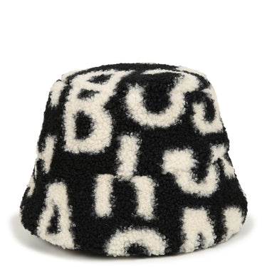 MARC JACOBS Gorro unisex para niño y adolescente negro con blanco